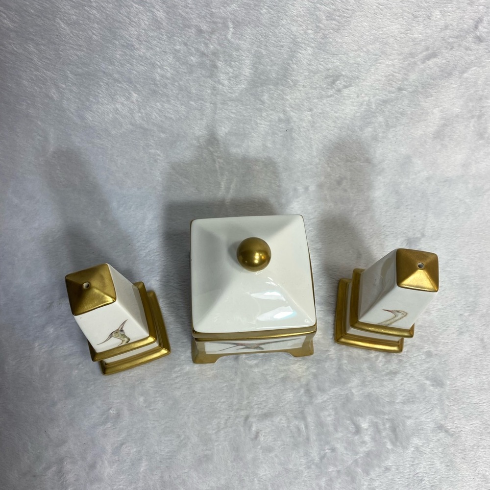 Vintage Villeroy & Boch Classic Collection Charleston Birds Salt/Pepper Sugar - Picture 12 of 14